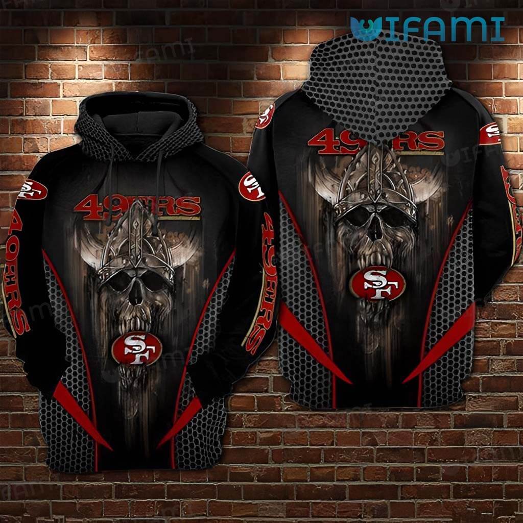 San Francisco 49ers Hoodie 3D All-Over Print Warrior Skull Gift