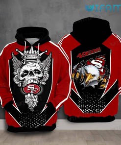 San Francisco 49ers King Skull Eagle All Over Print Hoodie