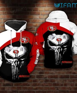 San Francisco 49ers Punisher Skull Logo All Over Print 3D Hoodie