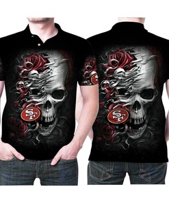 San Francisco 49ers Skull Rose Flower All Over Print Polo Shirt in 3D and Personalized Style