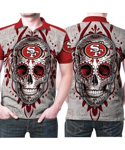 San Francisco 49ers Sugar Skull 3D All Over Print Polo Shirt with Personalized Polo T-shirt