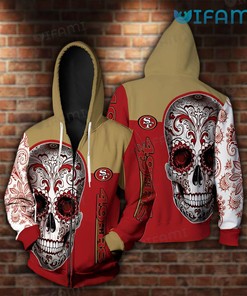 San Francisco 49ers Sugar Skull All Over Print Hoodie