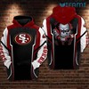 San Francisco 49ers Tearing Out All Over Print Hoodie with Back