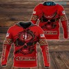 San Francisco 49ers Tearing Skull All Over Print 3D Hoodie