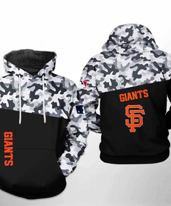 San Francisco Giants All Over Print Camo Veteran 3D Hoodie