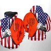 San Francisco Giants All Over Print US Flag 3D Hoodie
