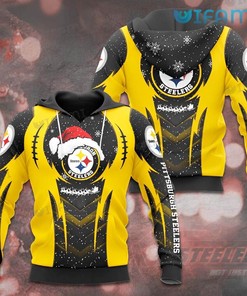 Santa Hat Snow Logo - Steelers All Over Print Hoodie