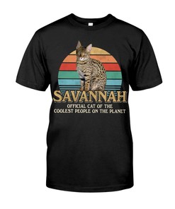 Savannah Cat Cute T-Shirt, Hoodie & Sweatshirt For Women - Official Cat Of Cool People Plus Cats Shirt For Cats
