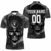 Say it With Style - Oakland Raiders Skull Chains Personalized 3D All Over Print Polo Shirt with Breathable Fabric