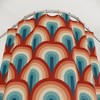 Scallop Mid Century Modern Shower Curtain for Retro Bath Decor
