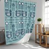 Scandinavian Bird in the Forest Shower Curtain, Nordic Birds Animal Flowers Gift with a Vintage Touch