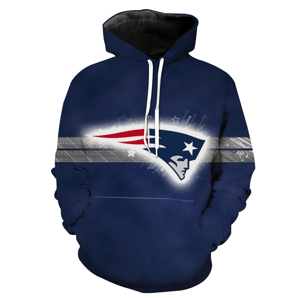 Score Big with New England Patriots Football 3D Hoodie