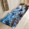 Sea Stones Print and Retro American Flag with Eagle Area Rug - A Perfect Blend of Nostalgia and Modernity