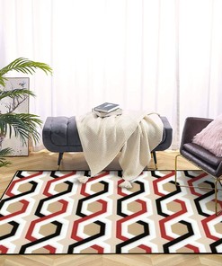Seamless Abstract Geometric Area Rug with Modern Look for Sophisticated Home Decor