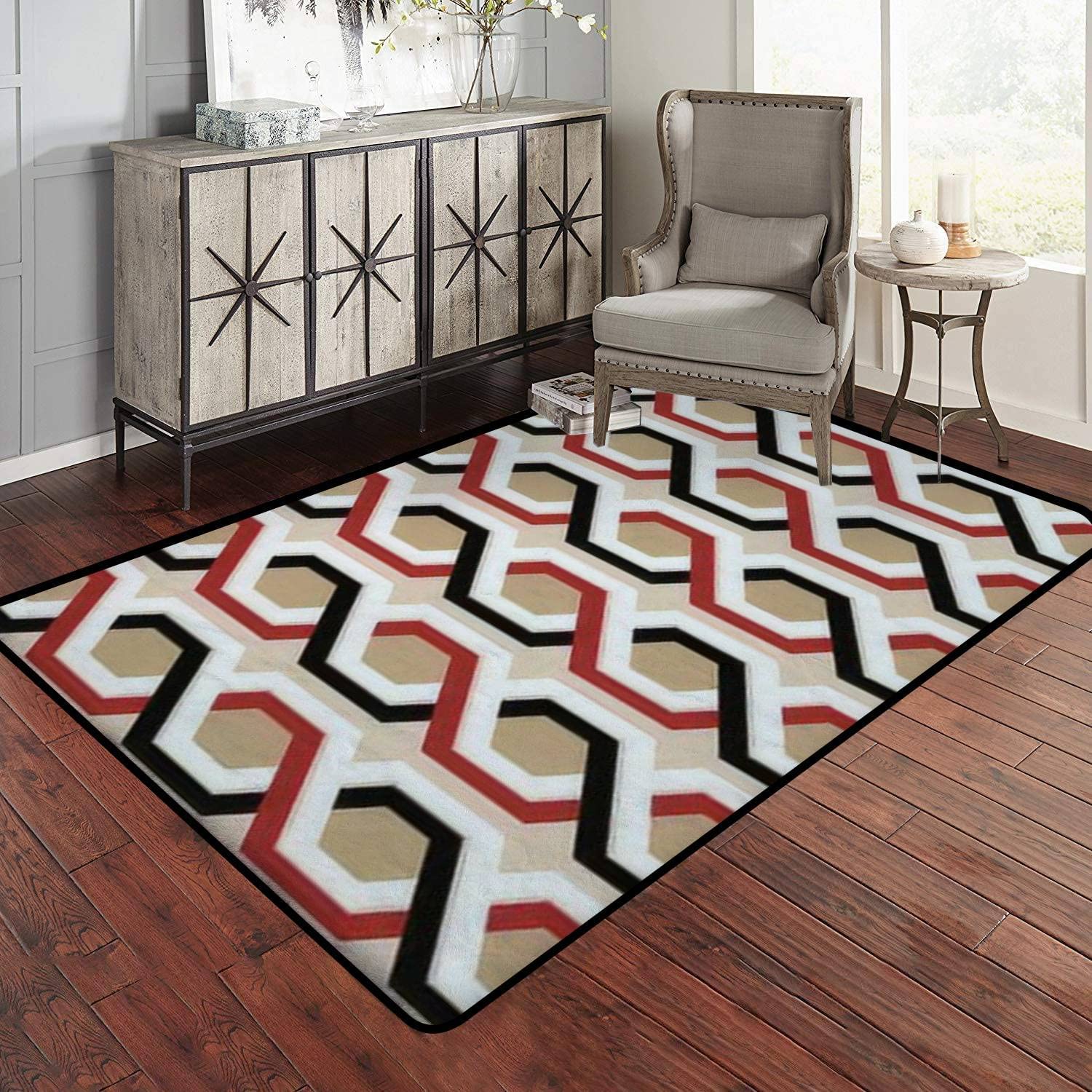 Seamless Abstract Geometric Area Rug with Modern Look for Sophisticated Home Decor - Image 2