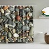 Seashore Stones Shower Curtain | Pebbles and Rocks by the Beach, Ocean Bath Decor | Housewarming Gift