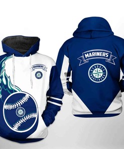 Seattle Mariners All Over Print Camo Veteran 3D Hoodie Zipper