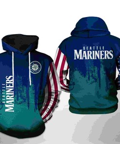 Seattle Mariners All Over Print MLB Team 3D Hoodie Zipper