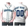 Seattle Mariners Any Name 00 Majestic Alternative White Jersey Polo Shirt in 3D