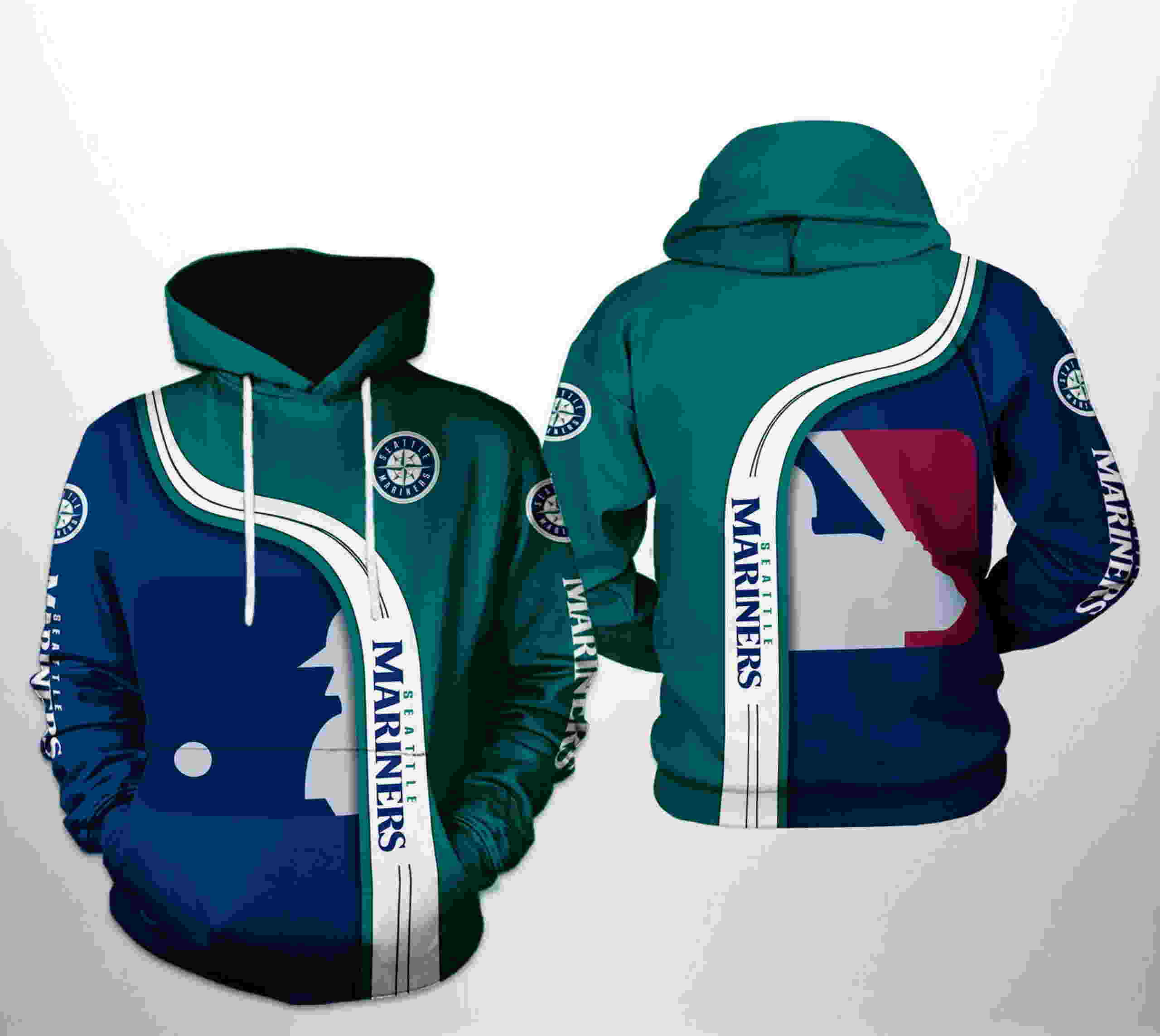 Seattle Mariners MLB Classic All Over Print 3D Hoodie