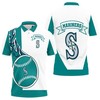 Seattle Mariners Personalized 3D All Over Print Polo Shirt with Breathable Fabric