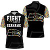 Seattle Seahawks Autism Support Polo Shirt - All Over Print Polo T-Shirt with Personalized Design and Breathable Fabric