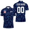 Seattle Seahawks Blue Camouflage Veteran: US Flag Design 3D All Over Print Polo Shirt