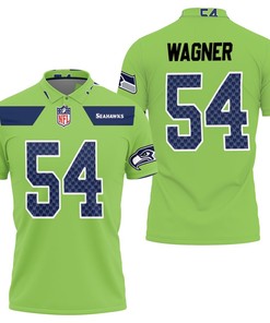 Seattle Seahawks Bobby Wagner #54 NFL American Football Legend Polo Shirt with Polo Collar