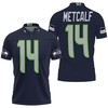 Seattle Seahawks D K Metcalf Limited Navy 100th Season Style 3D All Over Print Polo Shirt with Breathable Fabric