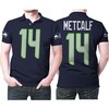 Seattle Seahawks Dk Metcalf 14 Great Player NFL Football Team Navy 100th Season Jersey Style Polo Shirt