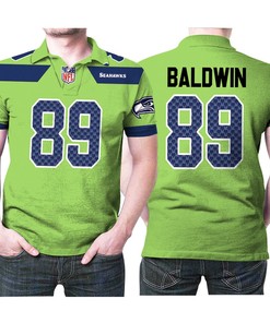 Seattle Seahawks Doug Baldwin #89 NFL American Football Legend Polo Shirt with Polo Collar