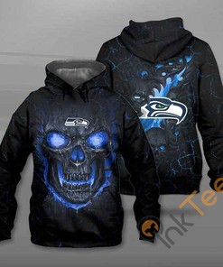 Seattle Seahawks Lava Skull 3D All-Over Print Hoodie