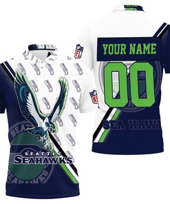 Seattle Seahawks Logo Nfl For Fans Personalized 3D All Over Print Polo Shirt with Breathable Fabric
