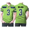 Seattle Seahawks Russell Wilson #3 Nfl American Football Green Color Rush Legend Polo Shirt for Athleisure