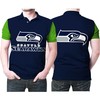 Seattle Seahawks Seahawks Logo 3D All Over Print Polo Shirt with Breatchable Fabric
