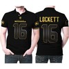 Seattle Seahawks Tyler Lockett #16 NFL American Football Team Black Golden Edition Polo Shirt with Breathable Fabric