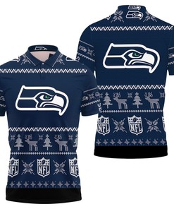 Seattle Seahawks Ugly Sweatshirt Christmas 3D All Over Print Polo Shirt: Celebrate the Festive Season