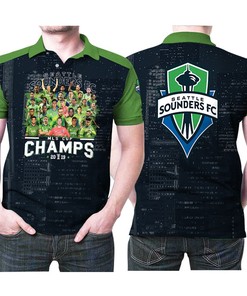 Seattle Sounders FC MLS Cup Champions 2019: Best Players 3D All Over Print Polo Shirt with All Over Print Design