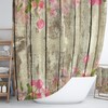 Shabby Chippy Wood Shower Curtain, Farmhouse Decor with Unique Bathtub Curtain, Bath Mat and Towels - SHOWER5