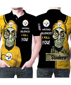 Share Your Message: Personalized 3D All Over Print Polo Shirt with Haters Silence I Kill You Design