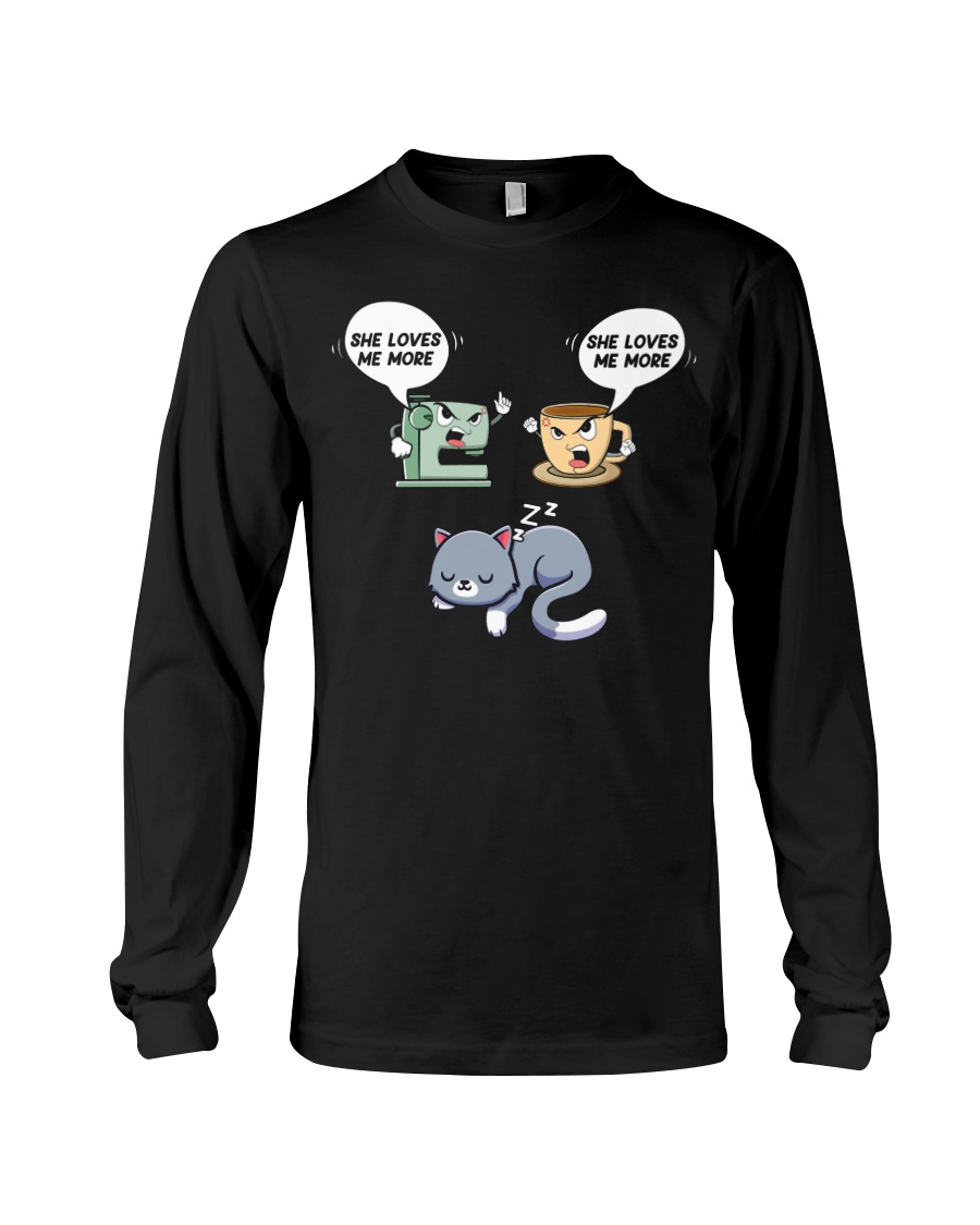 She Loves Me More T-Shirt - Express Your Love For Your Cat In Style - Image 3