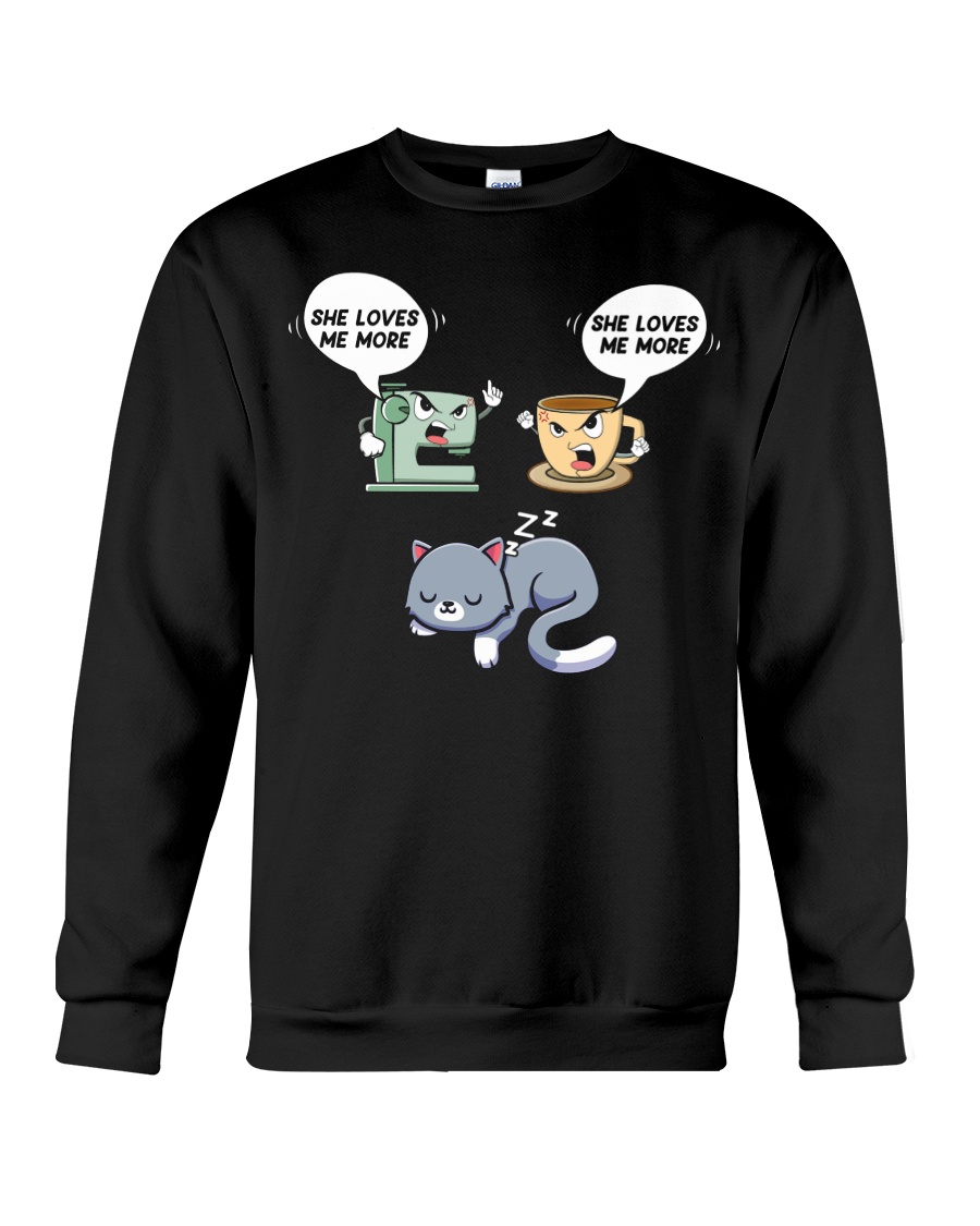 She Loves Me More T-Shirt - Express Your Love For Your Cat In Style - Image 4