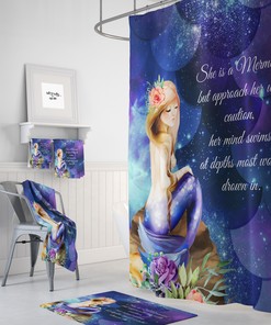 She is a Mermaid Shower Curtain, Celebrate Your Love for Mermaids in Your Bathroom Decor