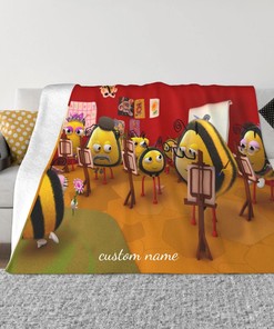 Sherpa Blanket for Living Room with TV Show Characters Perfect for Family Movie Night