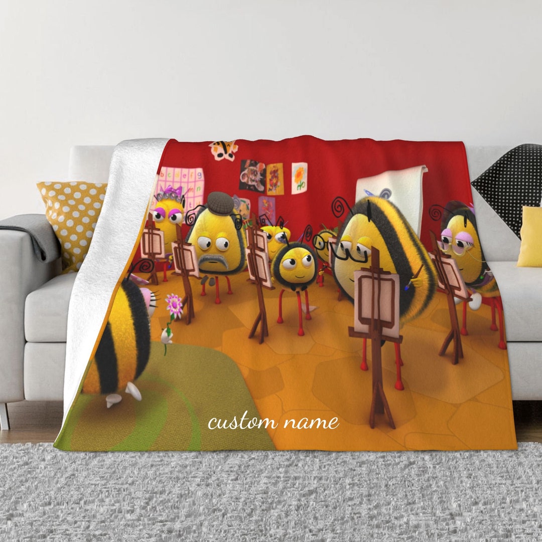 Sherpa Blanket for Living Room with TV Show Characters Perfect for Family Movie Night