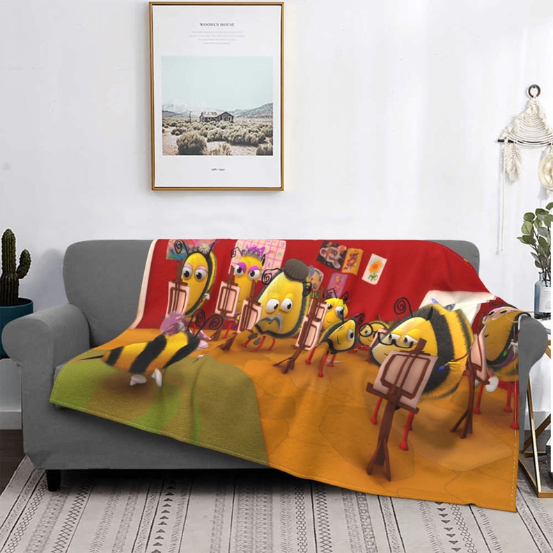 Sherpa Blanket for Living Room with TV Show Characters Perfect for Family Movie Night - Image 3