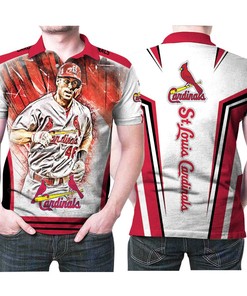 Shine Bright like Paul Goldschmidt in Our Red Background Polo Shirt