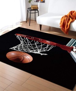 Shop the Best Modern Black Basketball Area Rugs - Soft, Easy to Clean, Non-Skid for Basketball Lovers