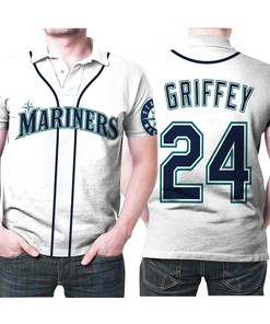 Show Love For The Seattle Mariners And Ken Griffey Jr. With Our Jersey Style 3D All Over Print Polo Shirt