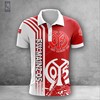 Show Love for FSV Mainz 05 with 3D Bundesliga Polo Shirt in All Over Print and Breathable Fabric